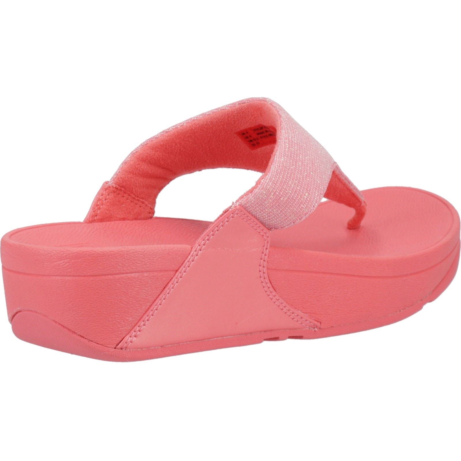 Fitflop Lulu Shimmerlux Polyester Women's Rosy Coral Sanda