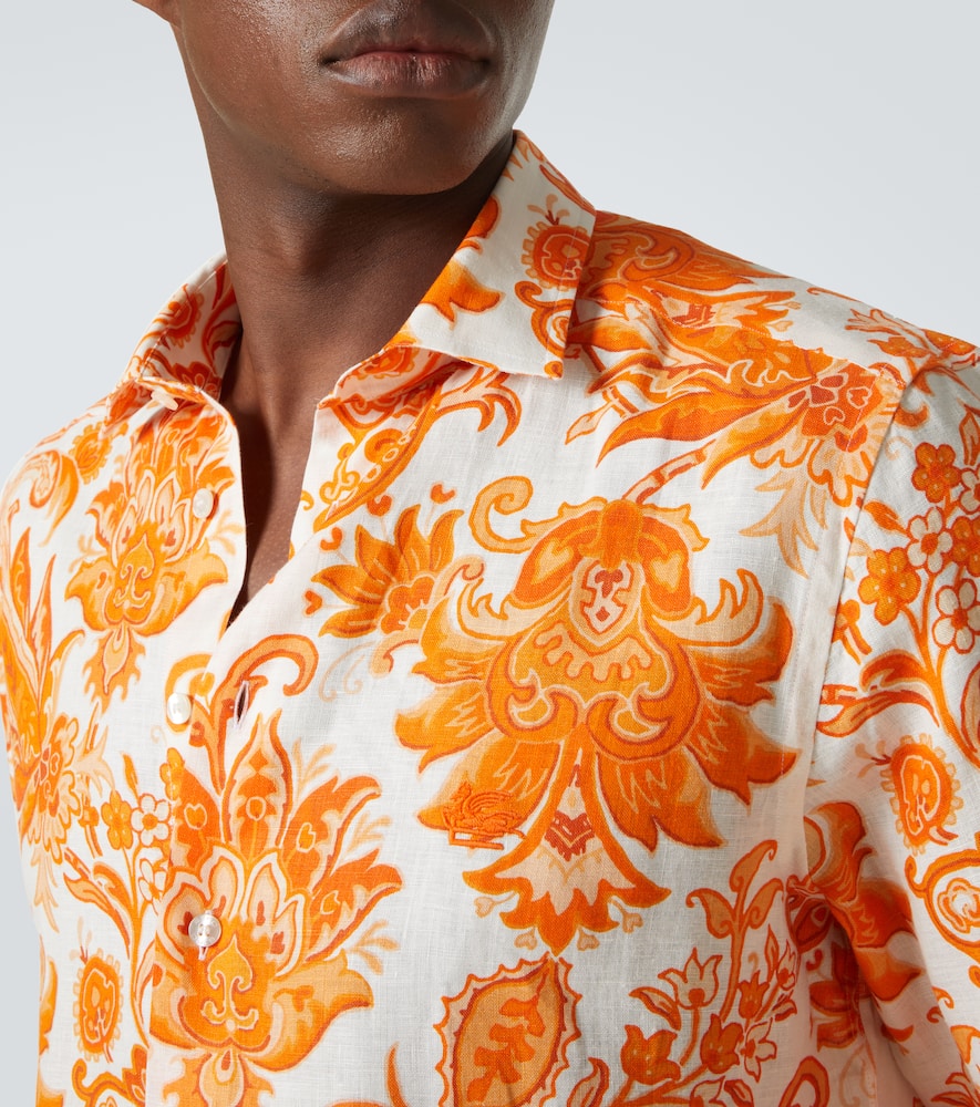 Roma printed linen shirt