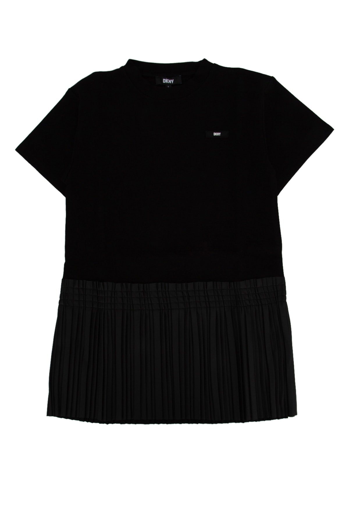 Pleated Hem Dress — Black
