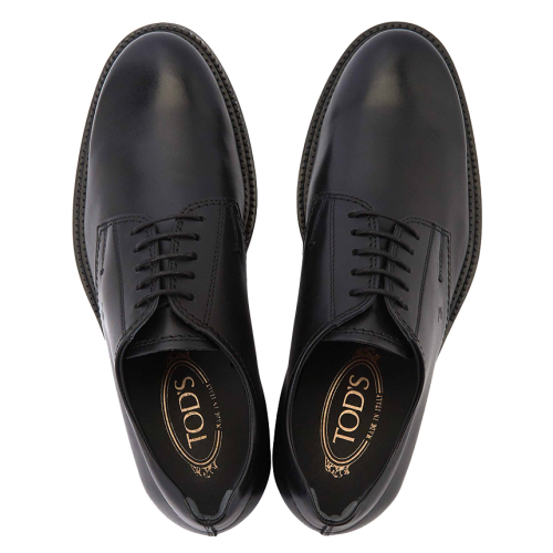 Debossed logo Derby shoes - Black