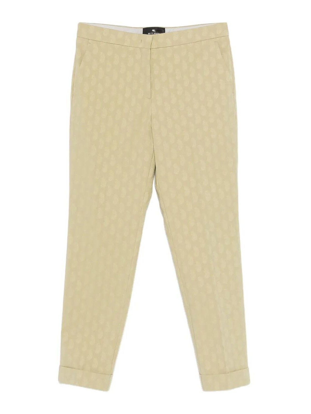Etro - cropped cotton jacquard trousers paisley motif