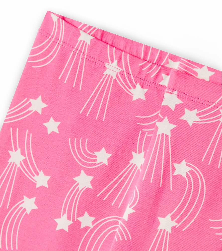 Printed cotton-blend jersey leggings