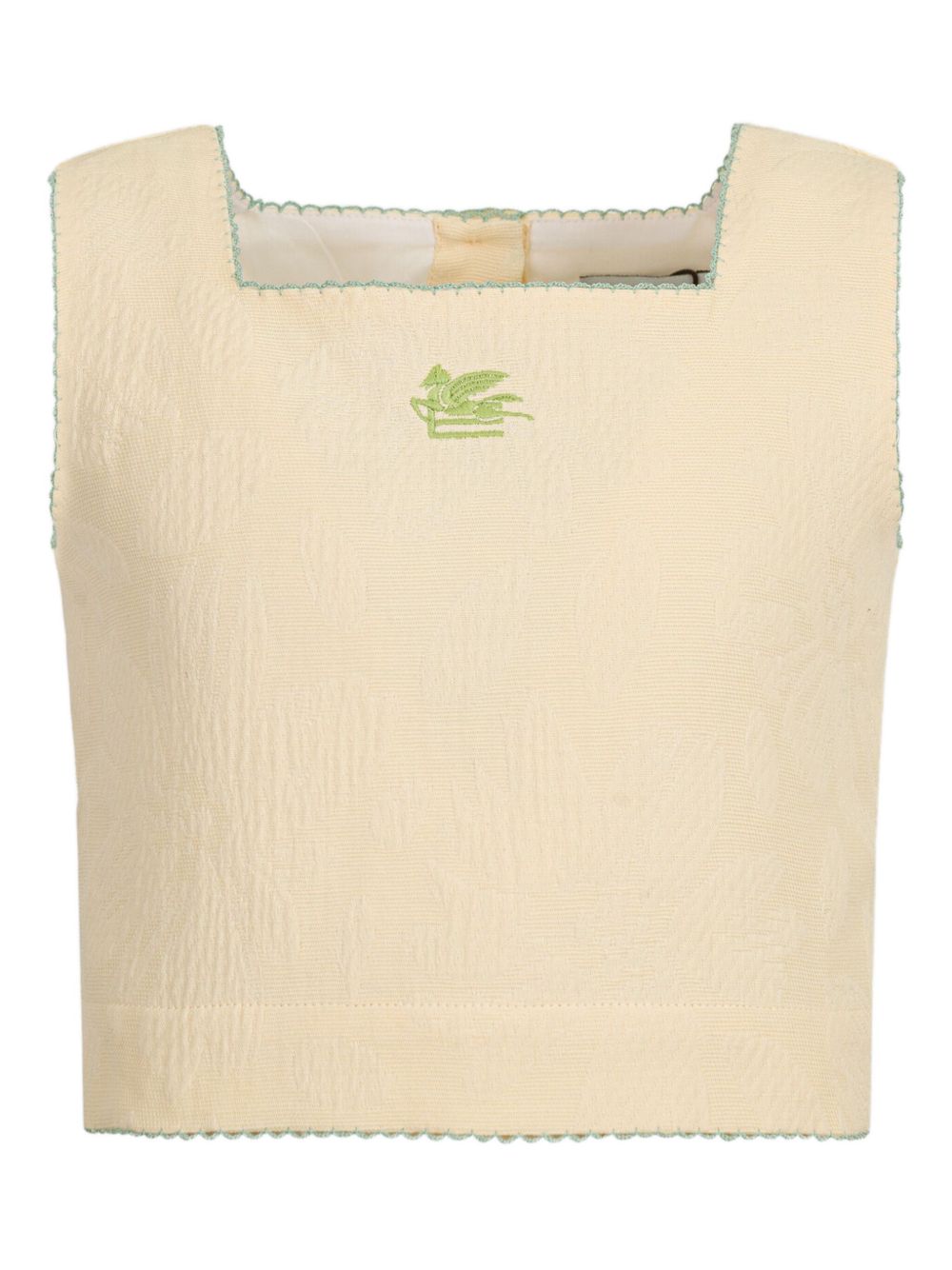 ETRO KIDS cotton-linen sleeveless top - Neutrals