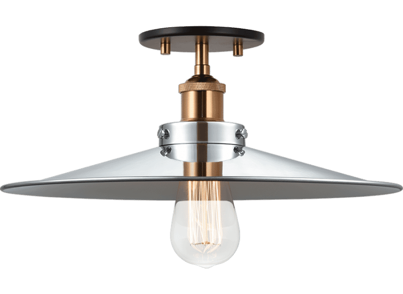 Aged Gold Brass One Light Flush Mount from the Bulstrode'S Workshop Collection