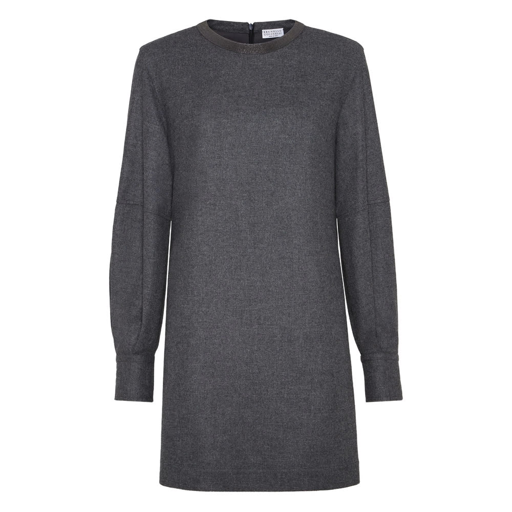Virgin wool-blend dress - Grey