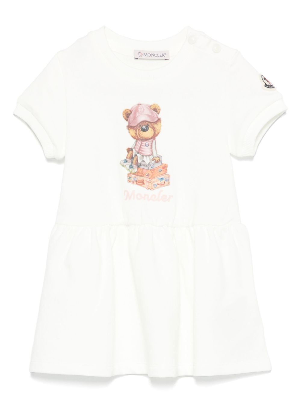 Graphic-print dress - White