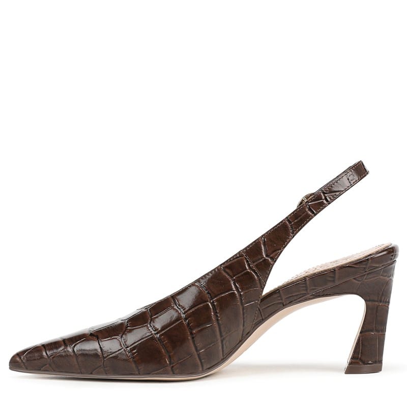 Women's Elaine Slingback Dress Shoes (Brown Croco Print Leather)