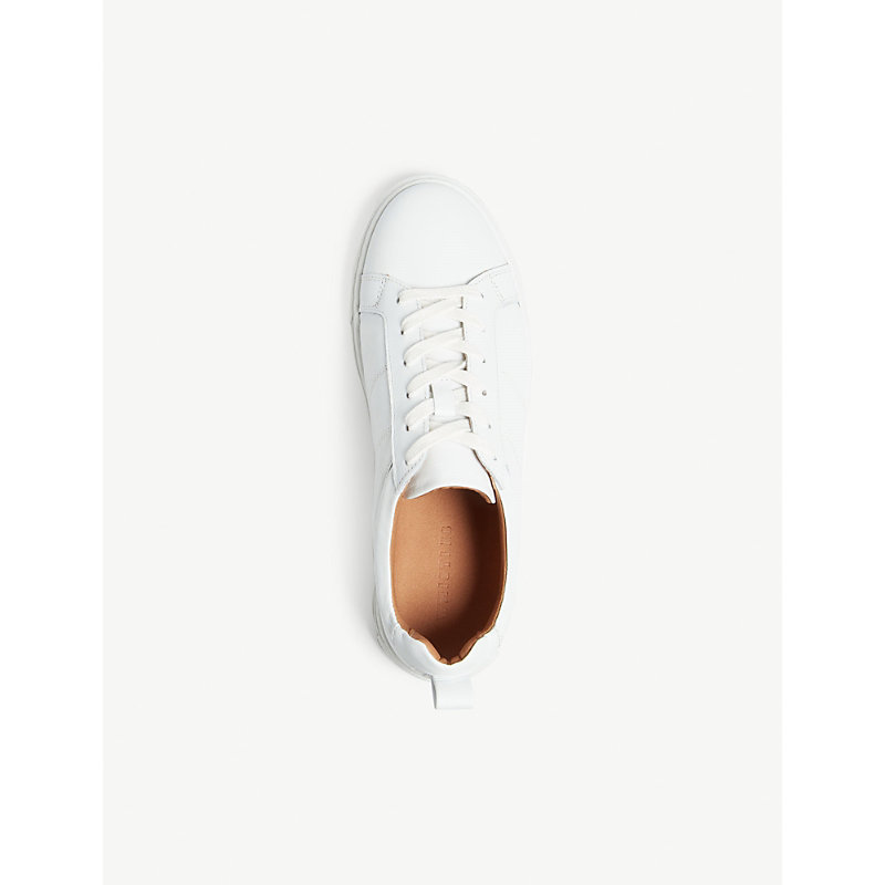 Womens White Koki Leather Trainers