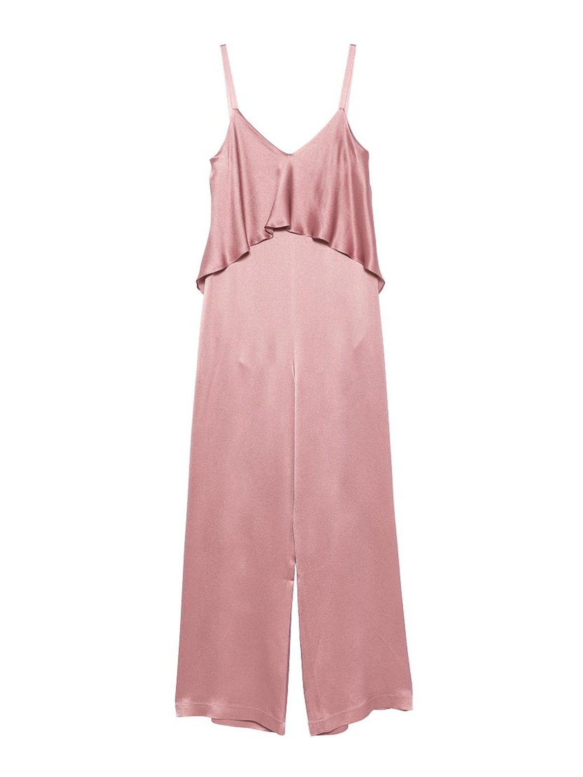 Milena pink jumpsuit with thin straps