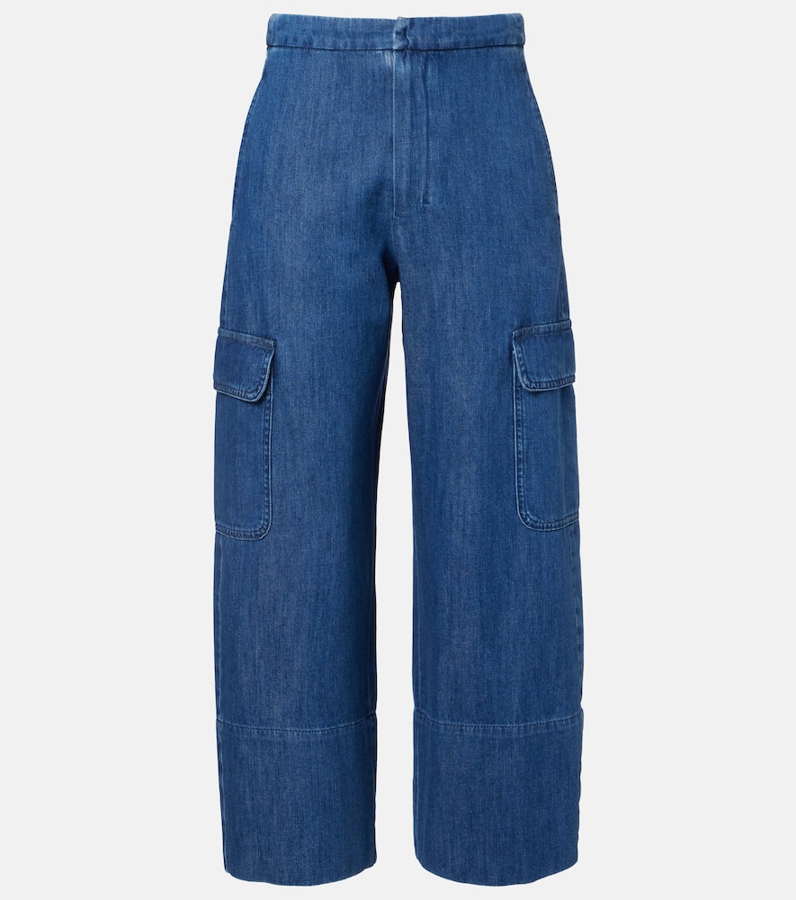 Cropped cargo jeans