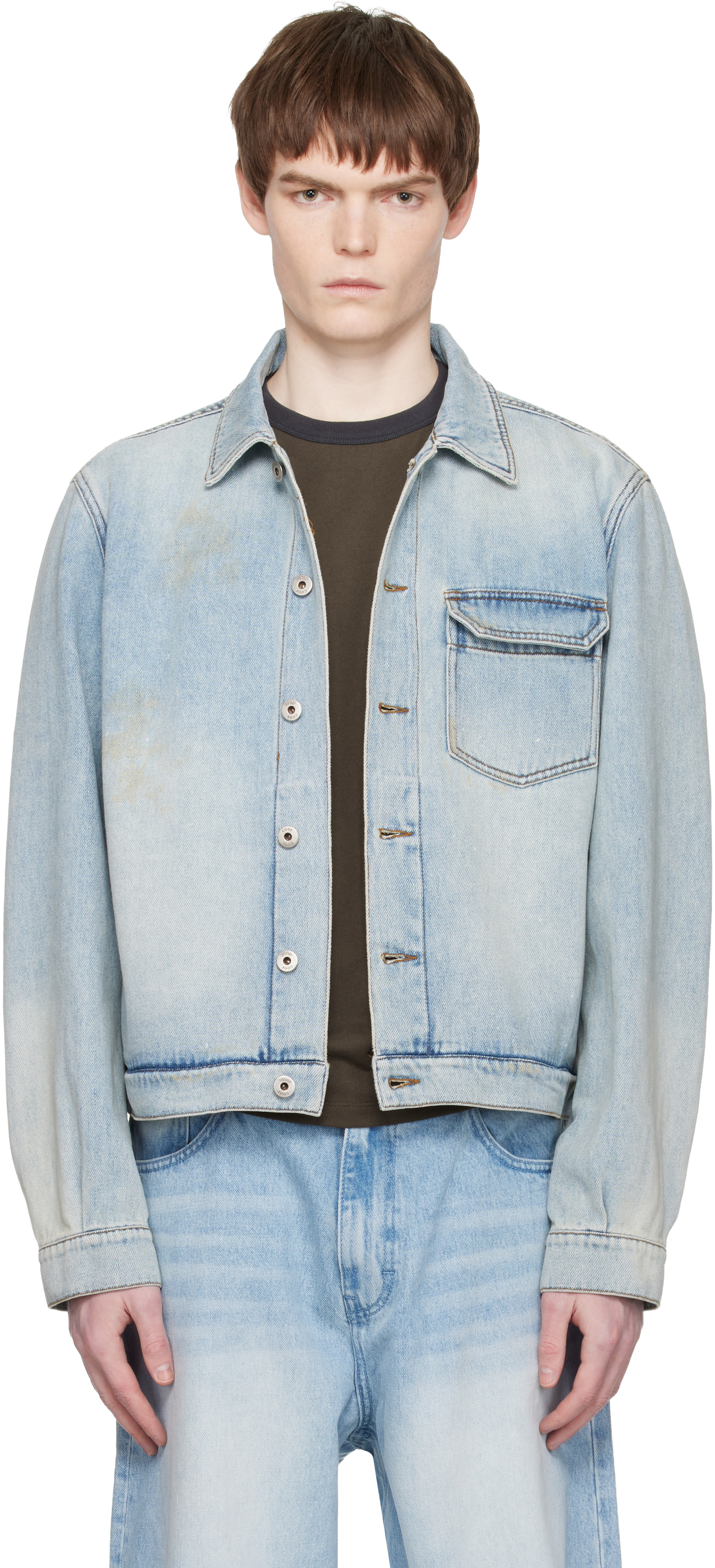 Blue Riosell One Pocket Trucket Denim Jacket
