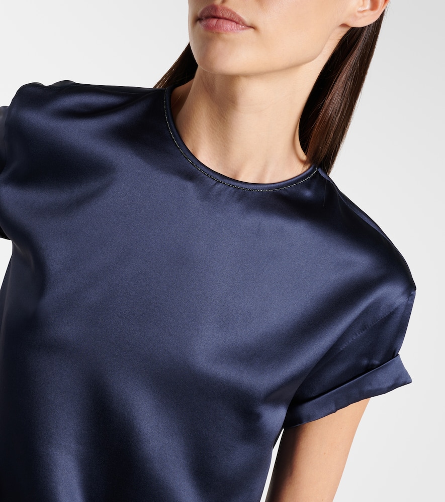 Silk-blend T-shirt