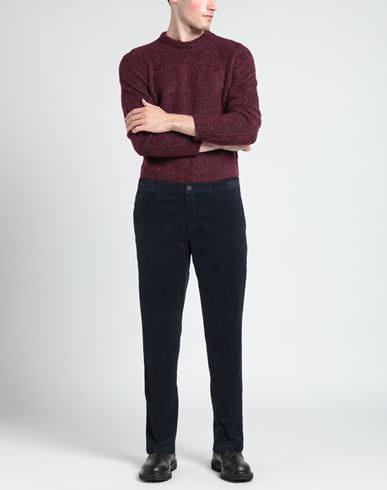 Man Pants Navy Size 40 Cotton, Elastane