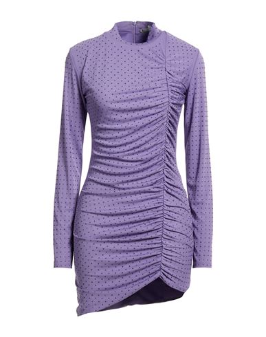 Woman Mini dress Lilac Size 0 Polyester, Glass