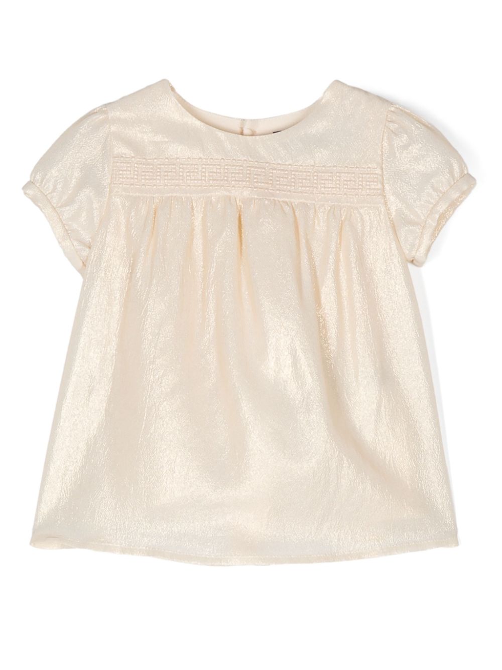 Greca-detailing dress - Gold