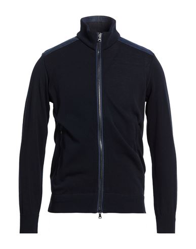 Man Cardigan Midnight blue Size M Cotton