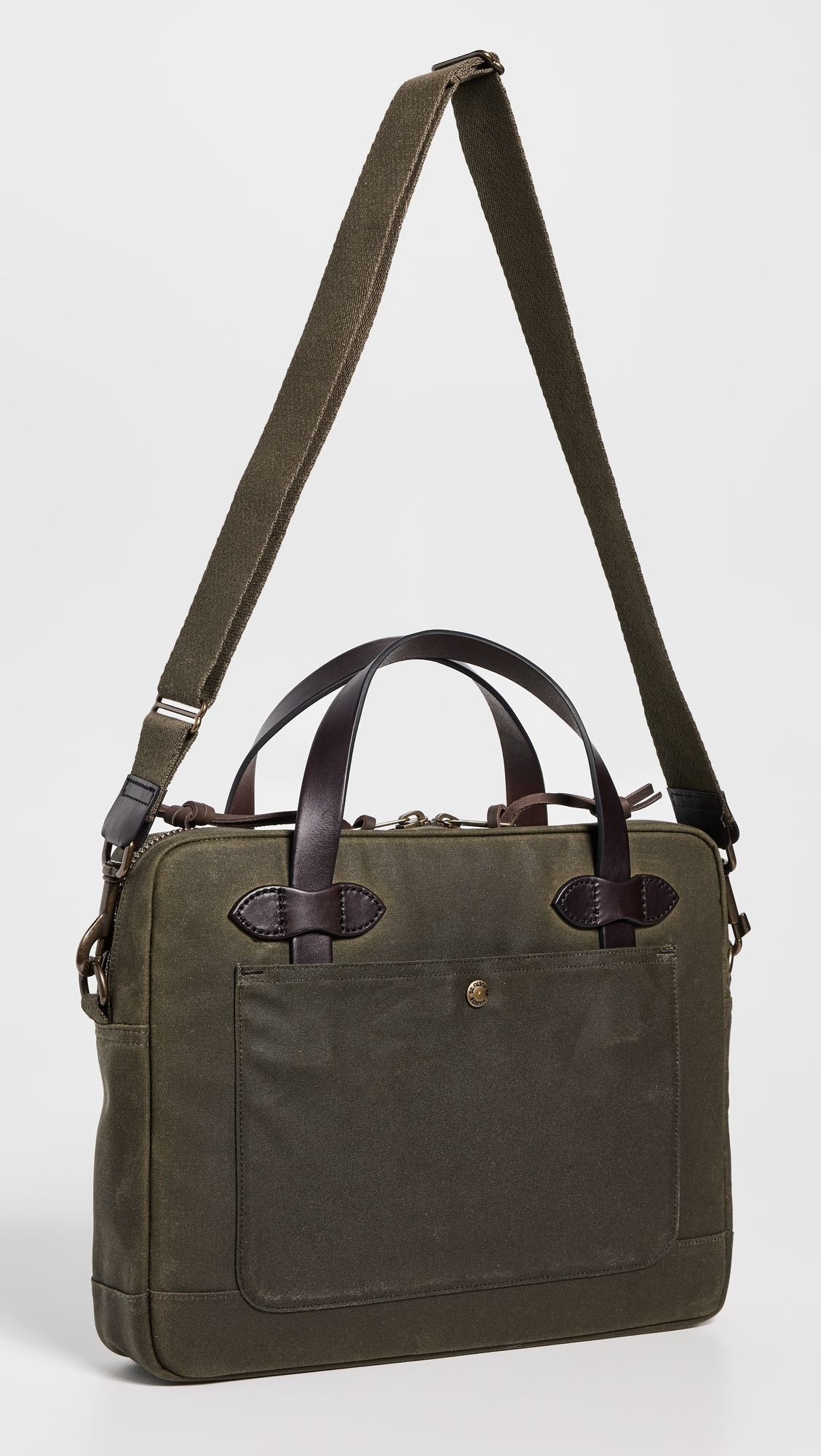 Tin Cloth Compact Briefcase Otter Green One Size