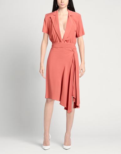 Woman Midi dress Salmon pink Size 6 Silk, Acetate