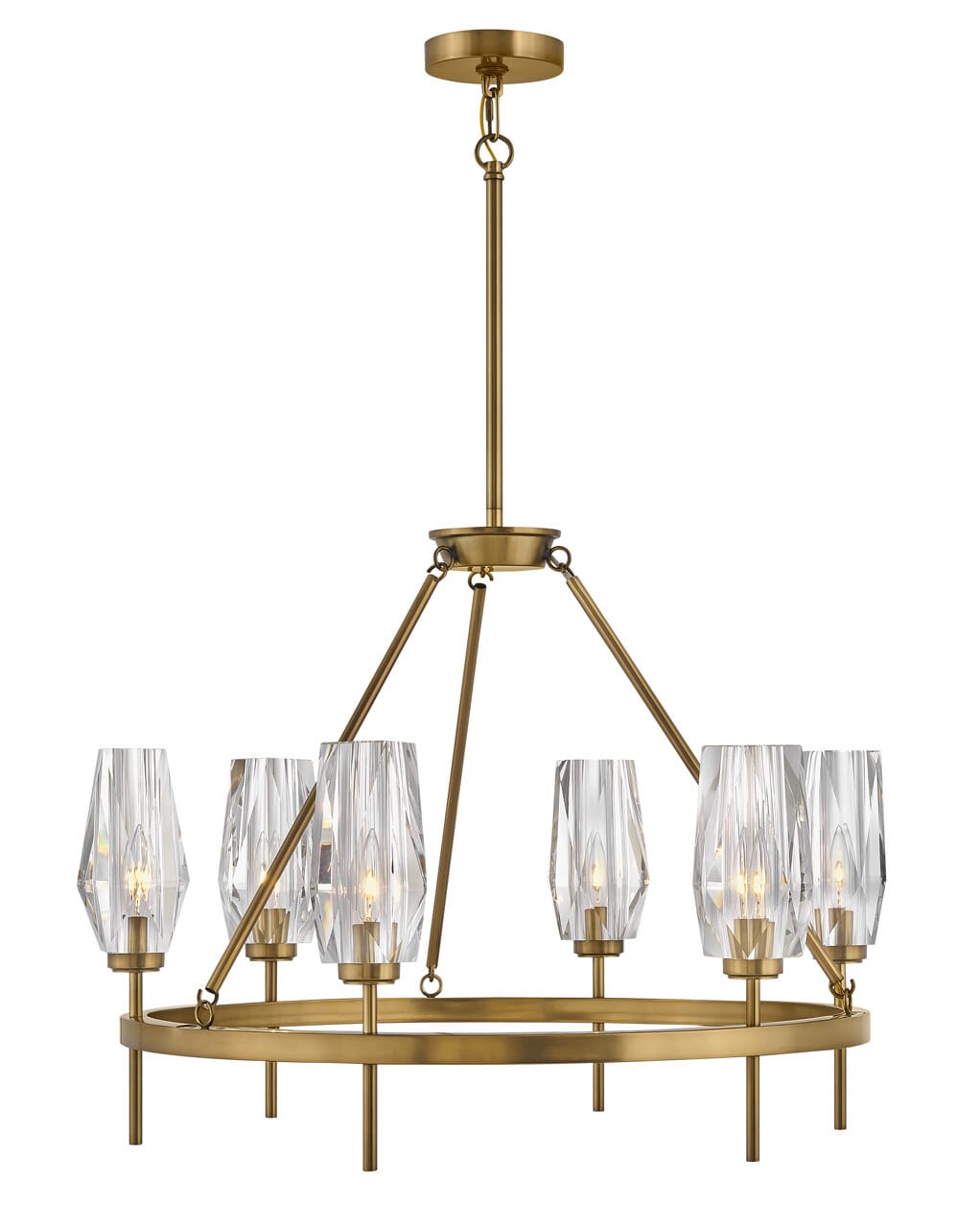 Heritage Brass LED Chandelier from the Ana Collection