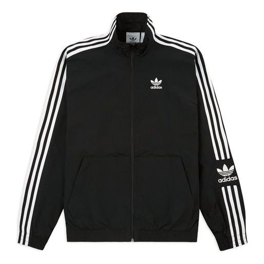 Originals Lock Up TT Sleeve Logo Retro Sports Jacket Black