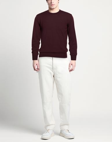 Royal Merino Man Sweater Burgundy Size 38 Merino Wool