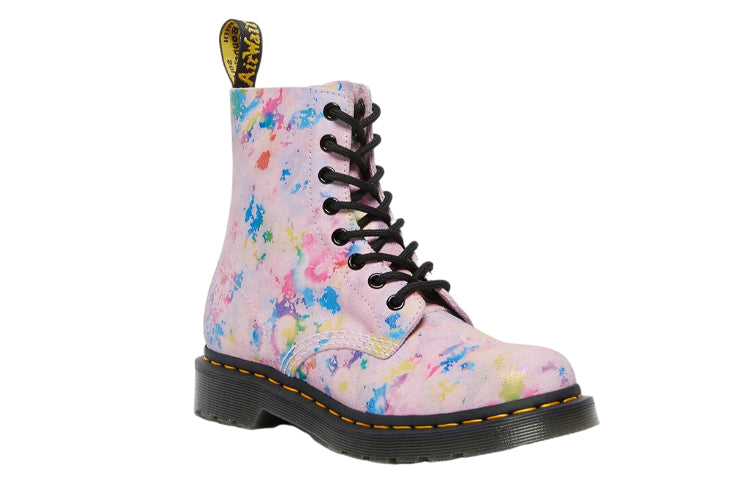 Dr. Martens | (WMNS) 1460 Pascal Rainbow Suede Lace Up Boots 'Pink ...
