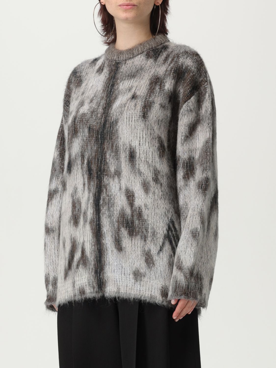 Jacquard-knit sweater - Grey