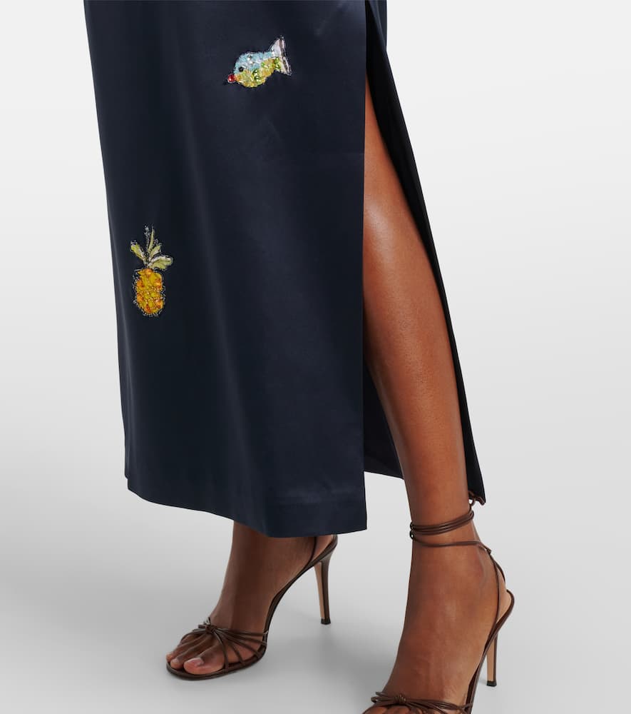 Alémais x Anouk Colantoni Fontaine slip midi dress