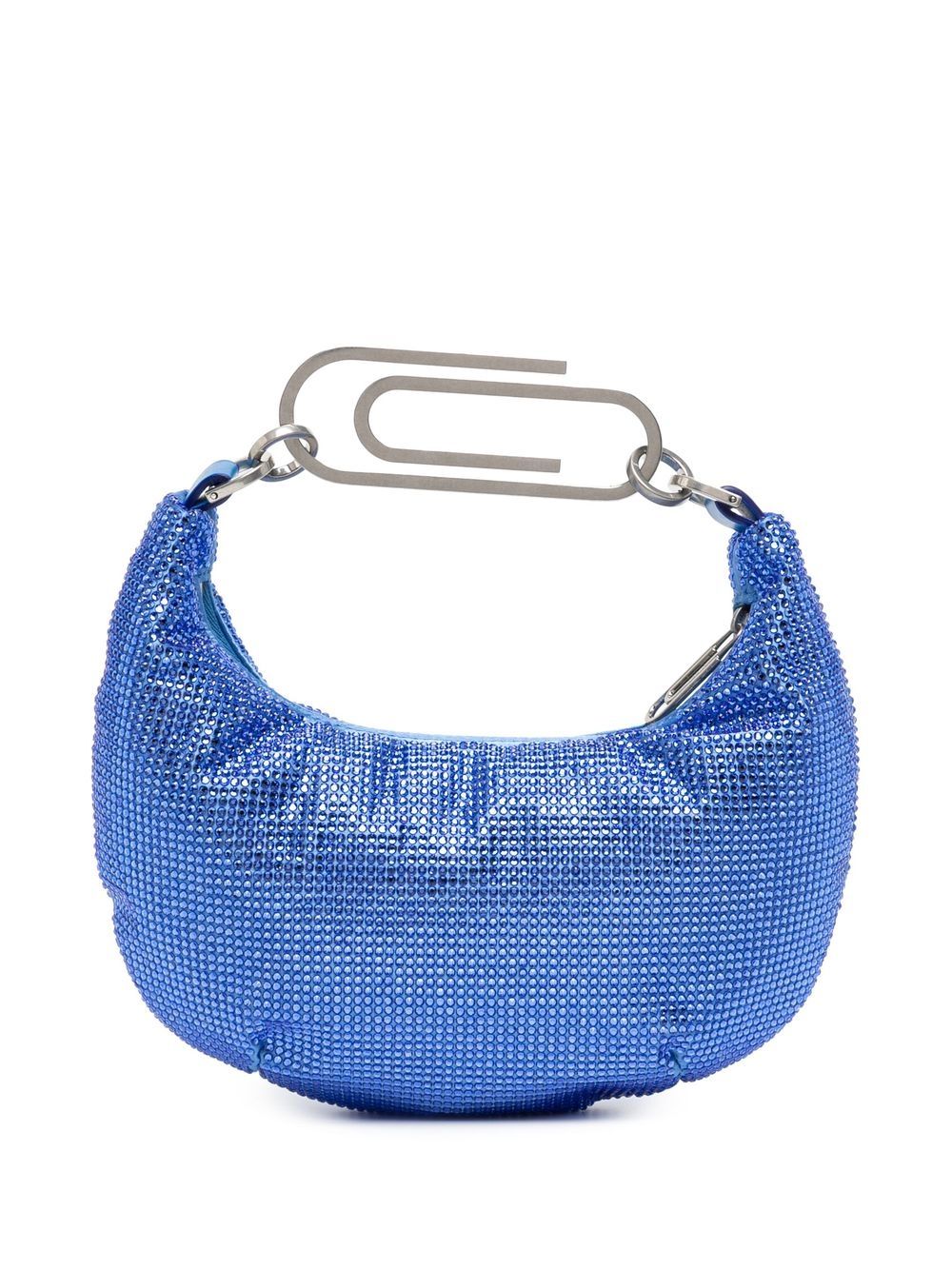 Paperclip studded shoulder bag - Blue