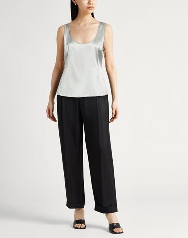 Woman Top Light grey Size 8 Silk, Elastane