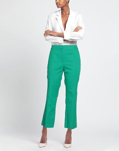 Purotatto Woman Pants Green Size 6 Cotton, Elastane