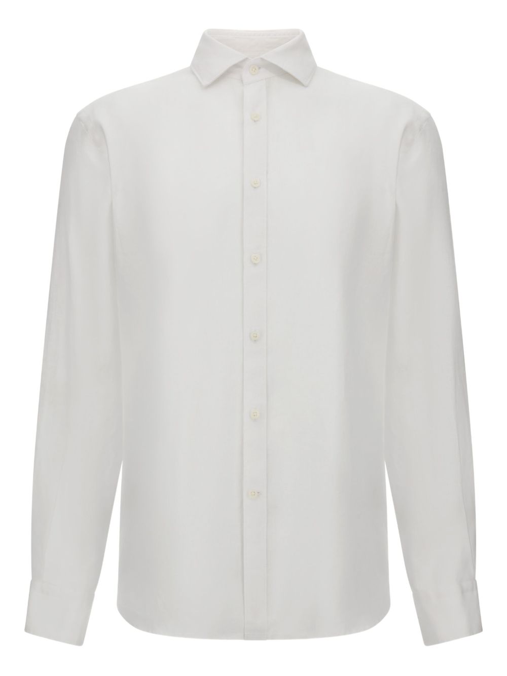 Boggi Milano Regular Fit Linen Shirt - White
