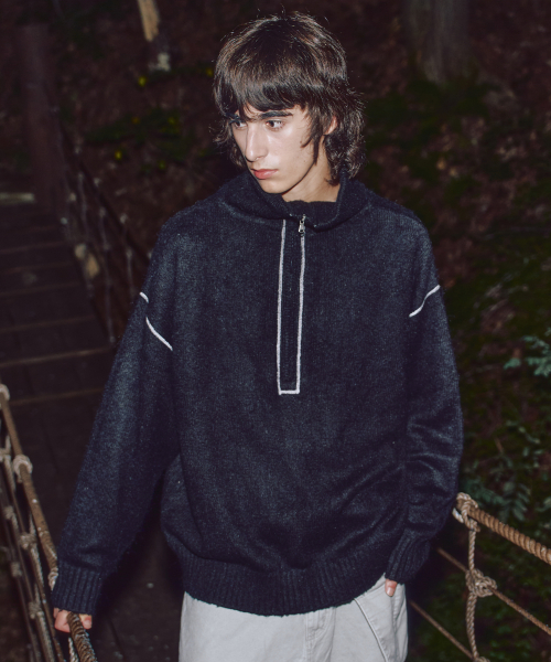 XTK176 Panel Half Zip Knit