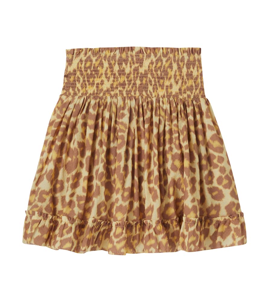 Patience leopard-print cotton skirt