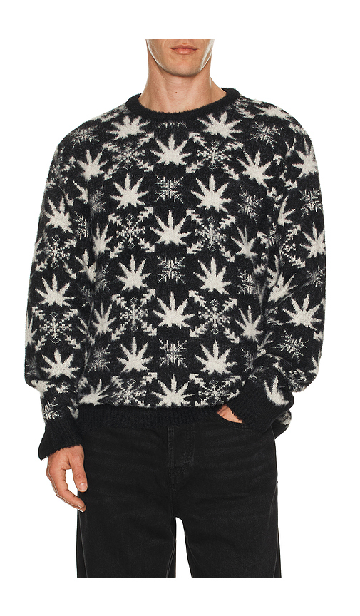 HUF Arctic Plantlife Crewneck Sweater in Black. L. Also in S, M, XL/1X
