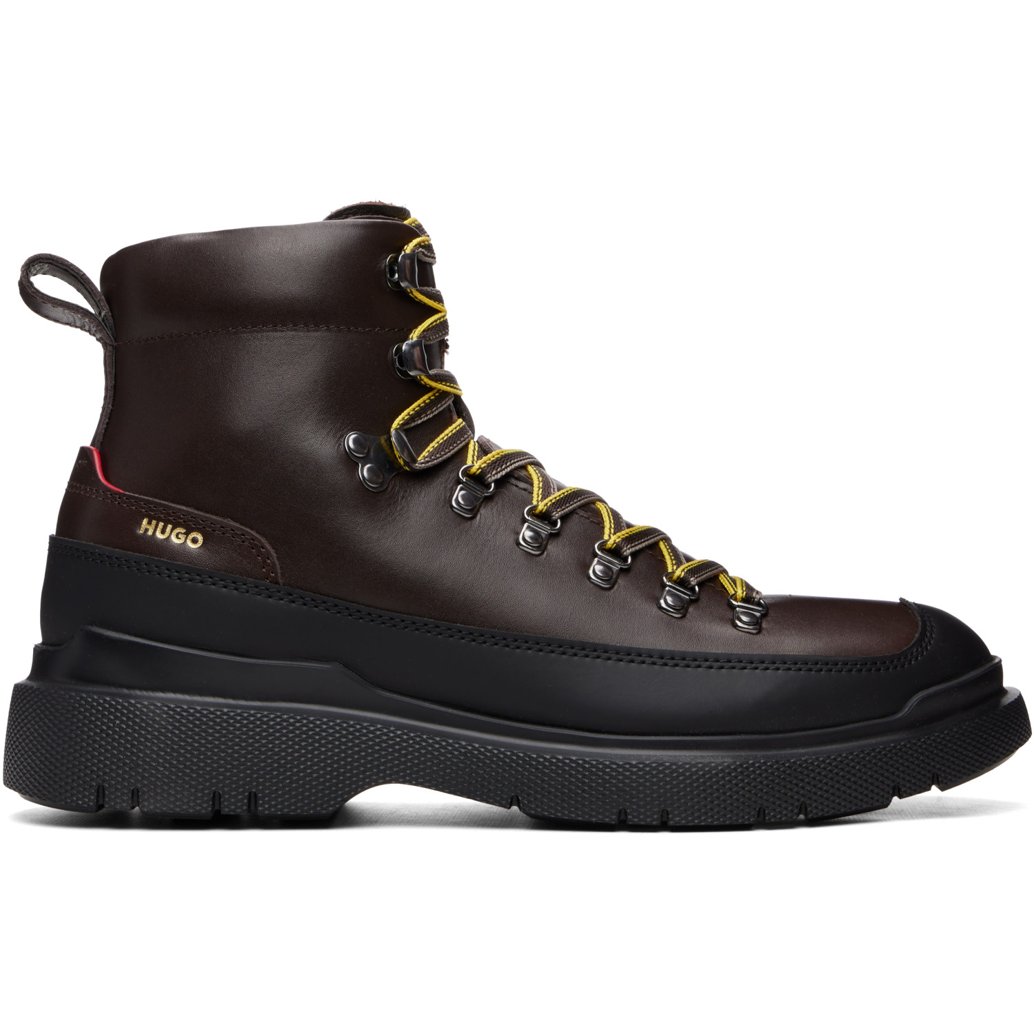 Brown Hiking-Style Leather Boots