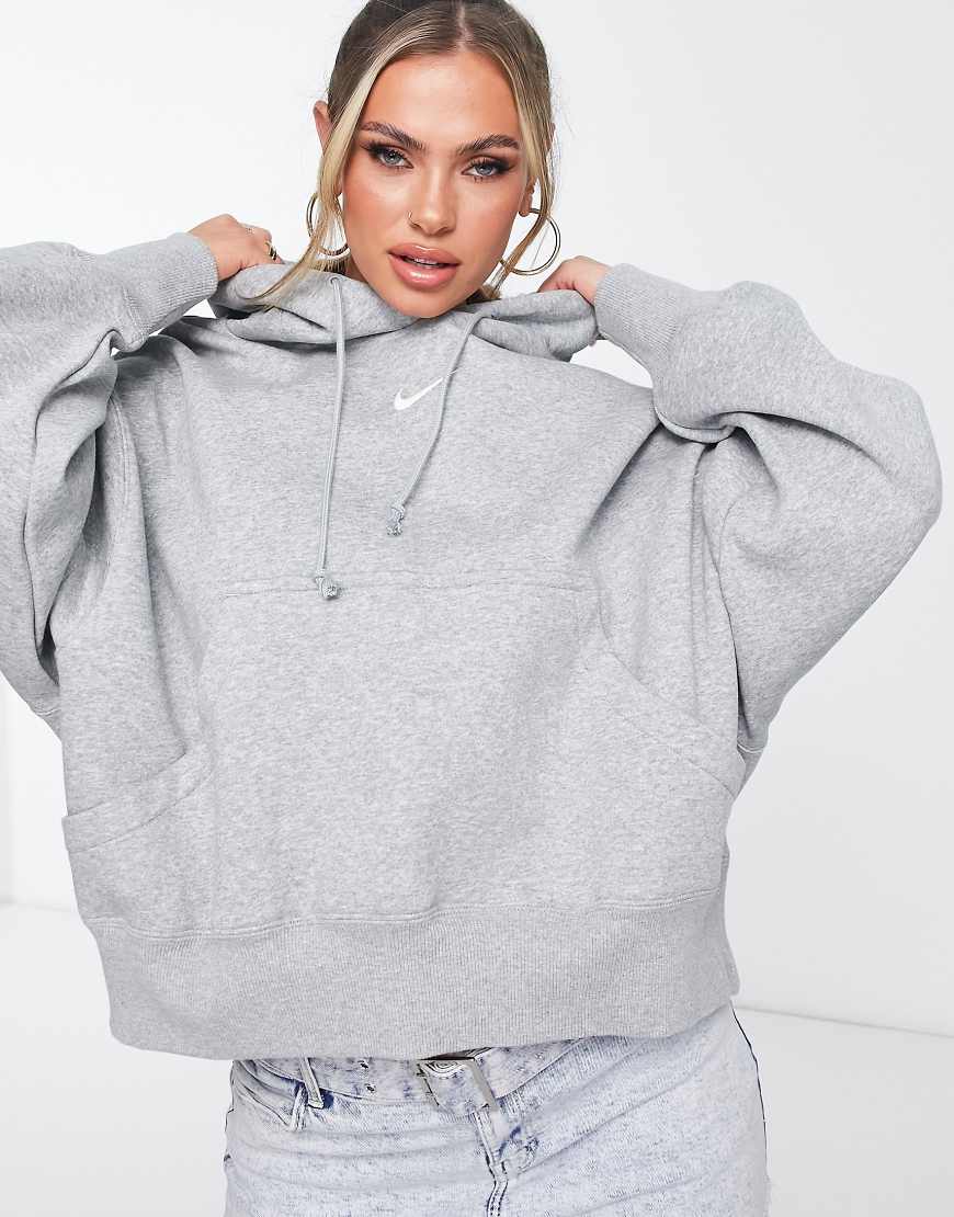 Phoenix Fleece super oversized hoodie in gray