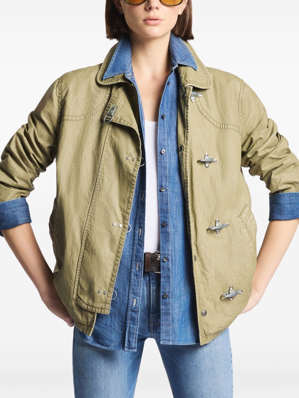 Archive 4 Hooks Jacket In Dlav Linen Canvas