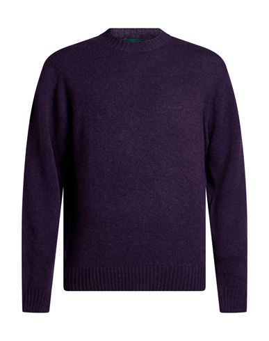 Man Sweater Dark purple Size 38 Wool