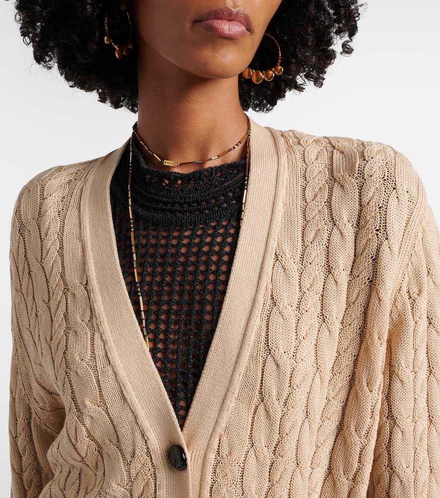 Blazé Milano Ket cable-knit cotton cardigan