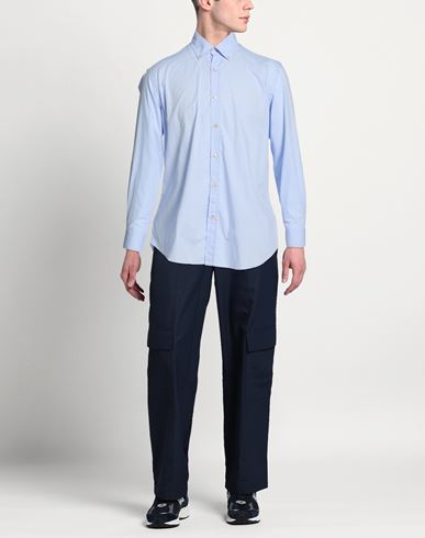 Man Shirt Sky blue Size 15 Cotton