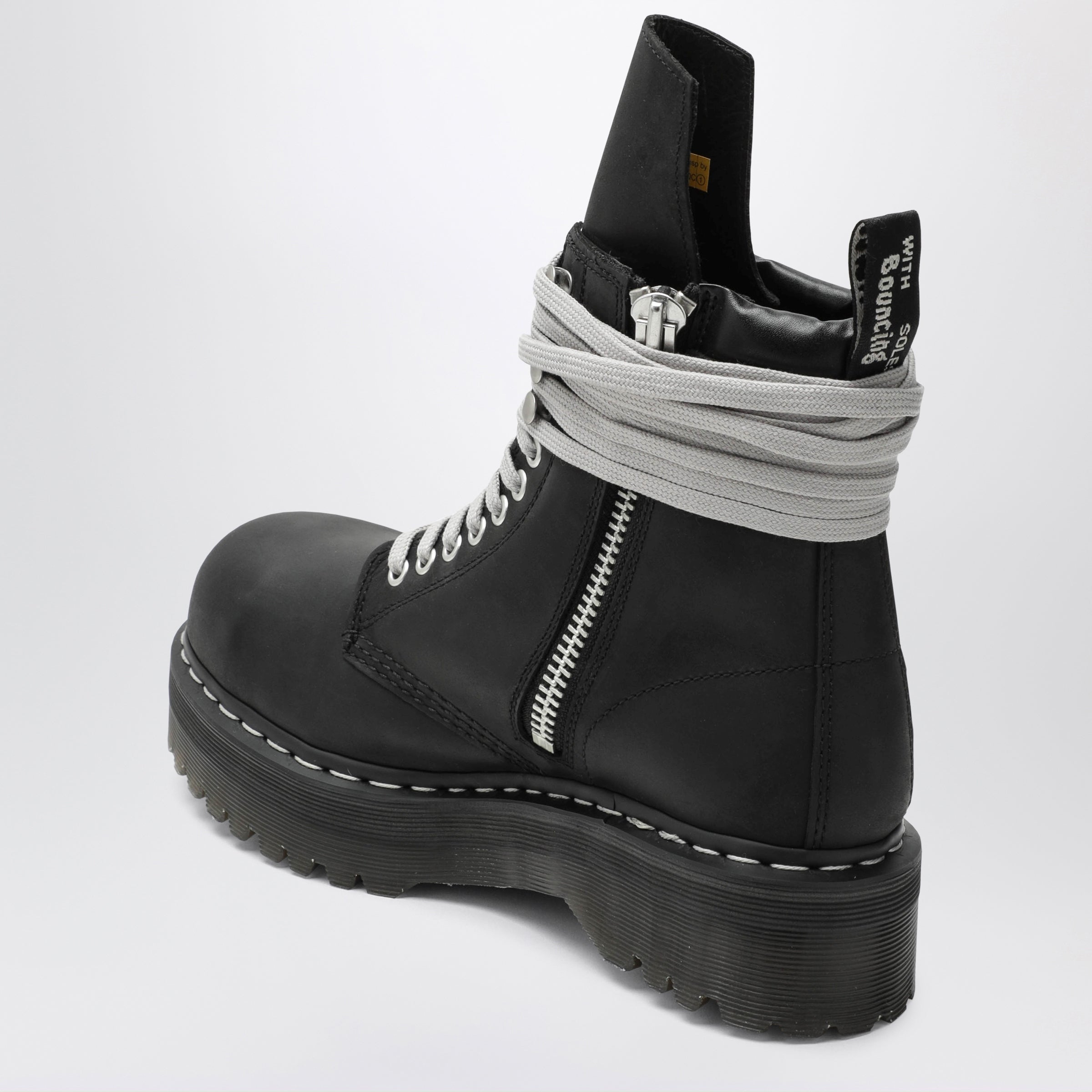 Black Quad Sole Steel Toe boots