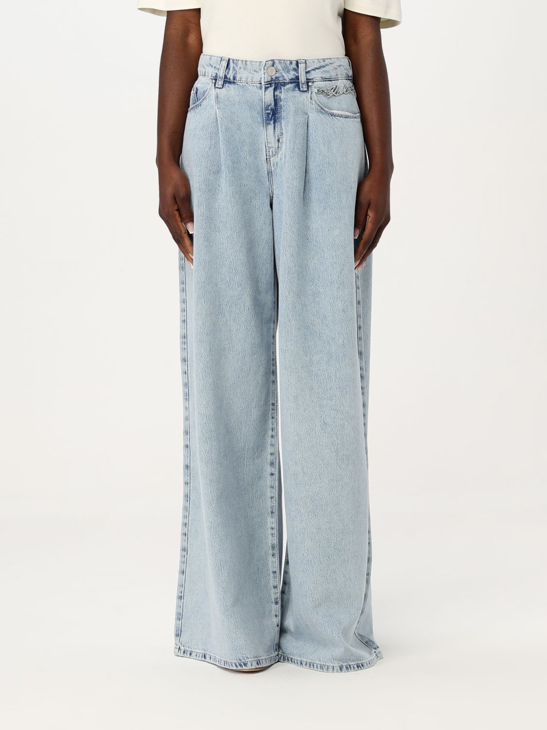 Jeans KARL LAGERFELD Woman color Denim