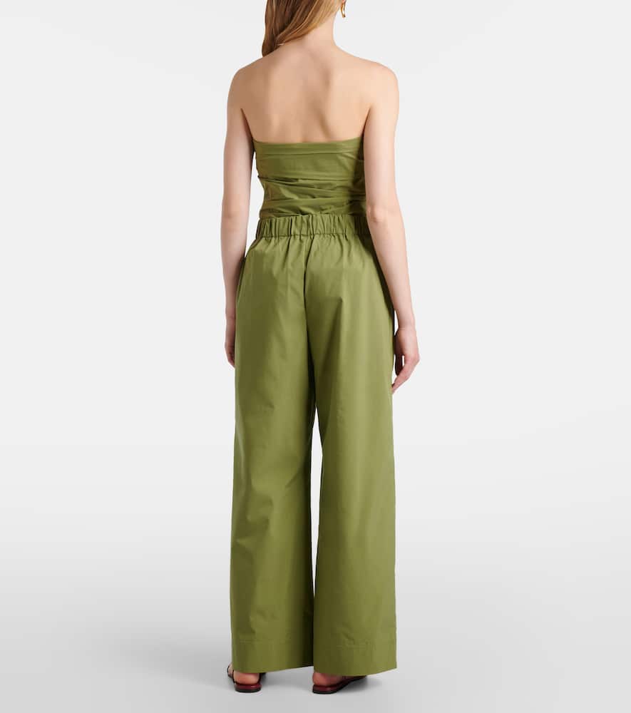 Arden cotton-blend wide-leg pants