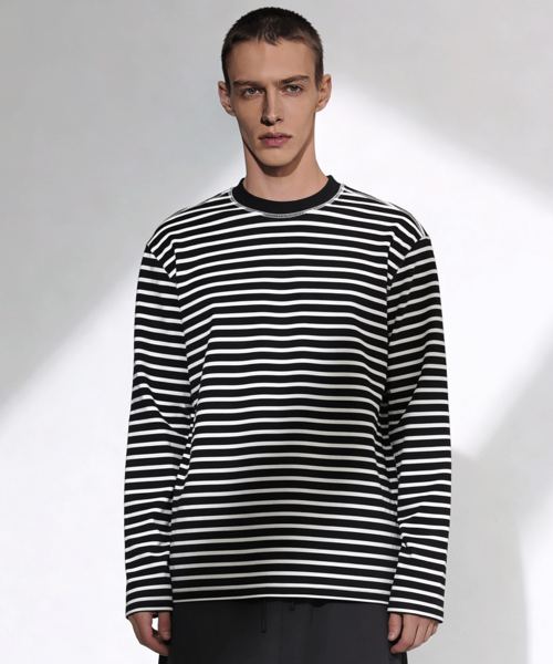 Stripe Heavy Long Sleeve Tee