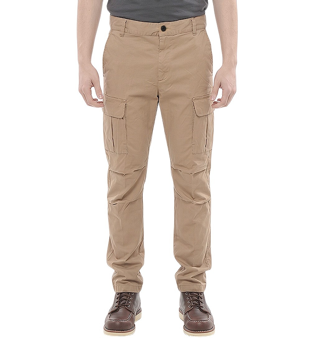 Beige Regular Cargo Pants