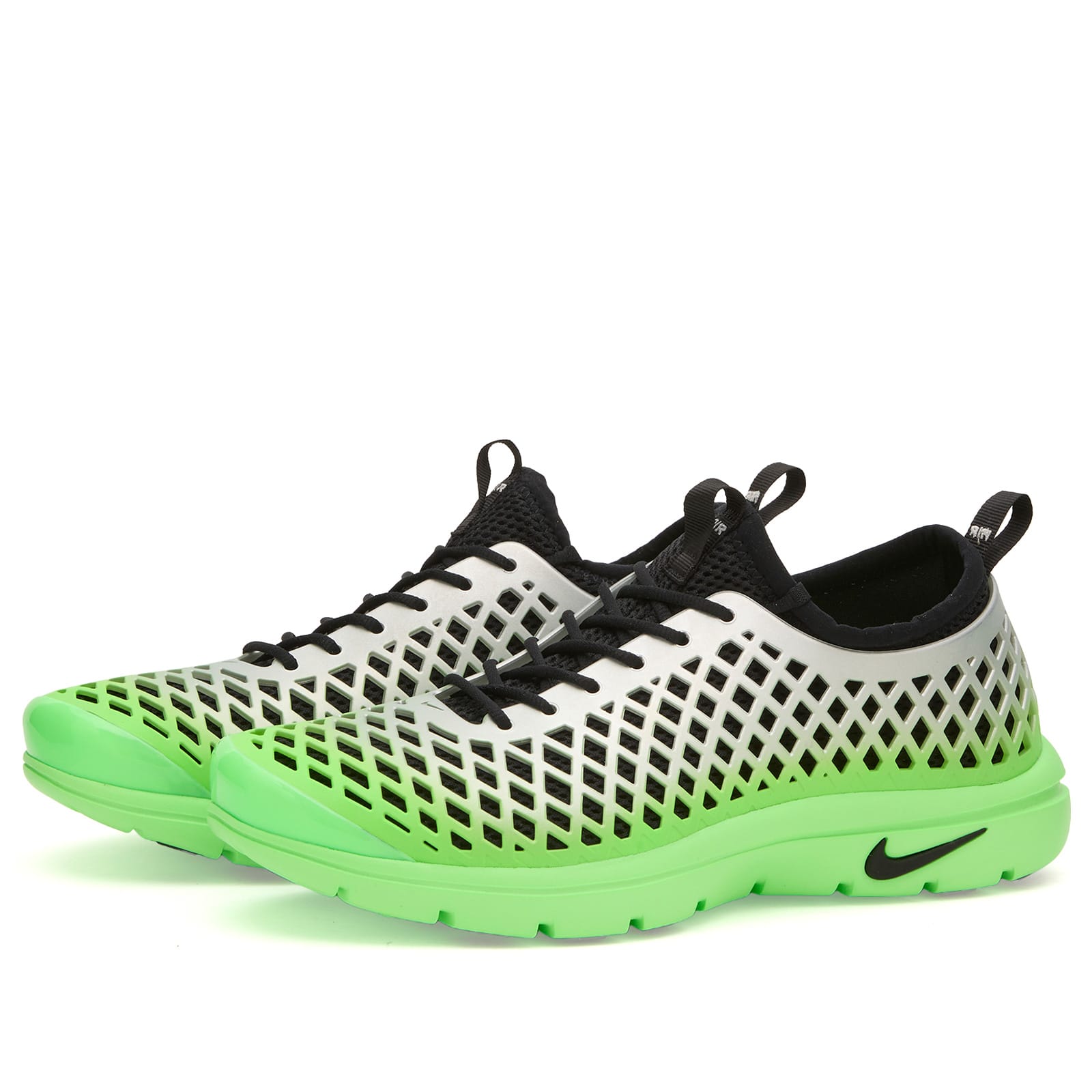 Rejuven8 Run OG QS Sneaker in Metallic Silver/Black/Voltage Green
