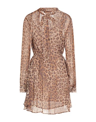 Woman Mini dress Sand Size 6 Viscose