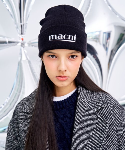 LOGO KNIT BEANIE_BLACK