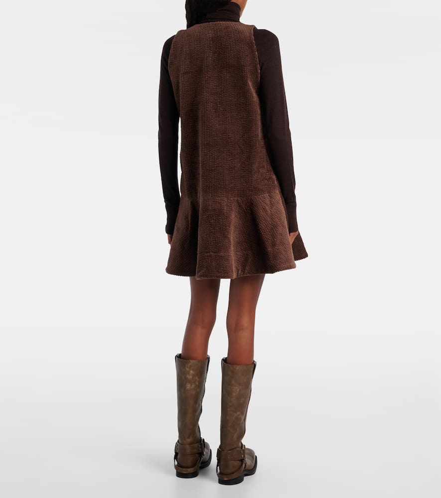 Cotton corduroy minidress